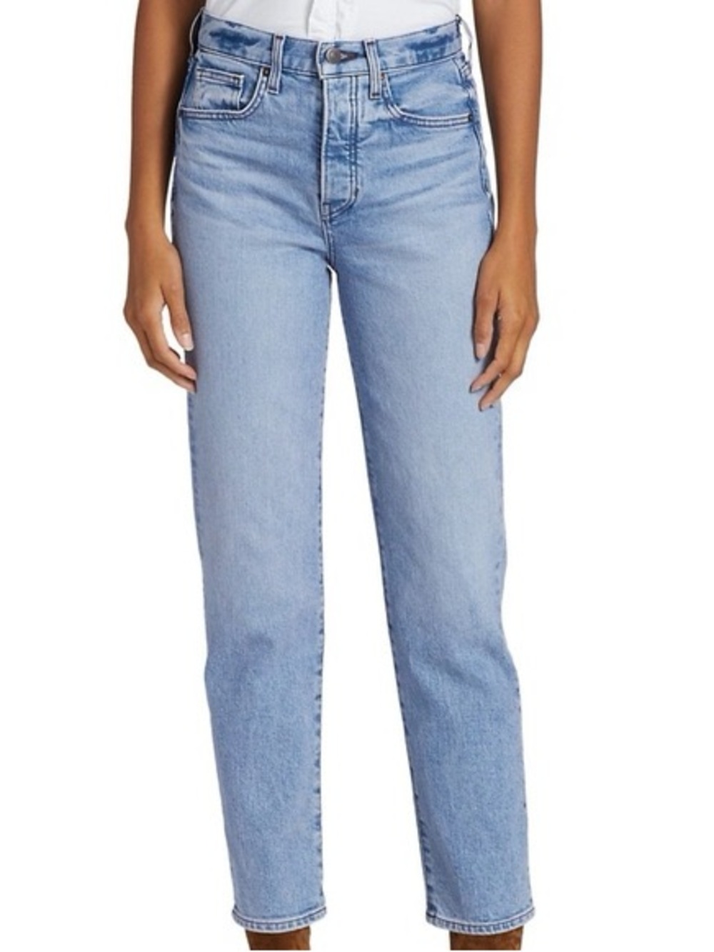 Veronica Beard Ryleigh Slim Straight High Rise Jeans in Amethyst Size 26